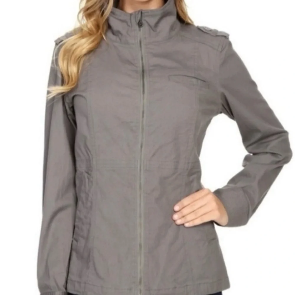 Prana Mayve Jacket Canvas Utility Grey Size Large Outdoor